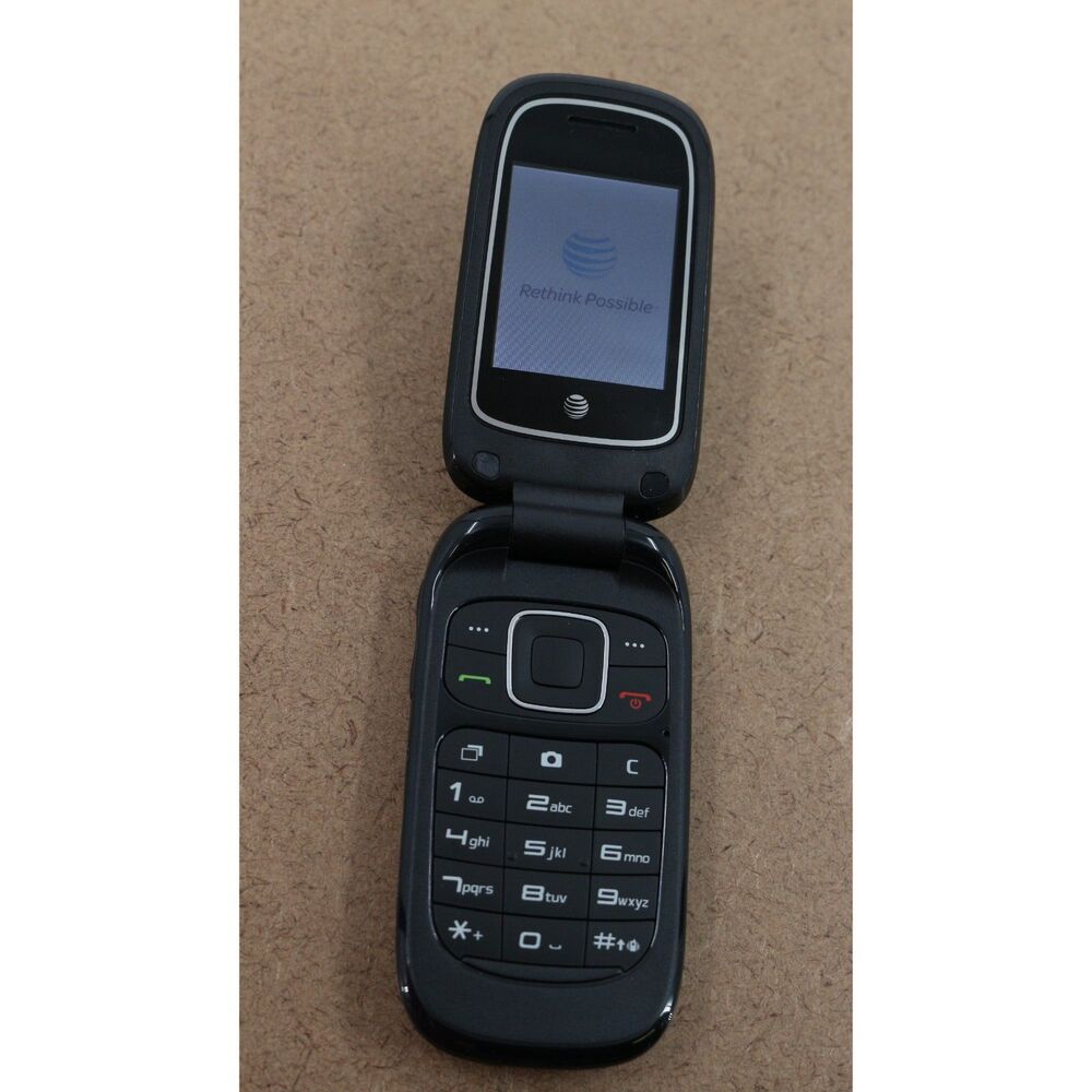 AT&T Z222 Flip Phone Blue Working Vintage